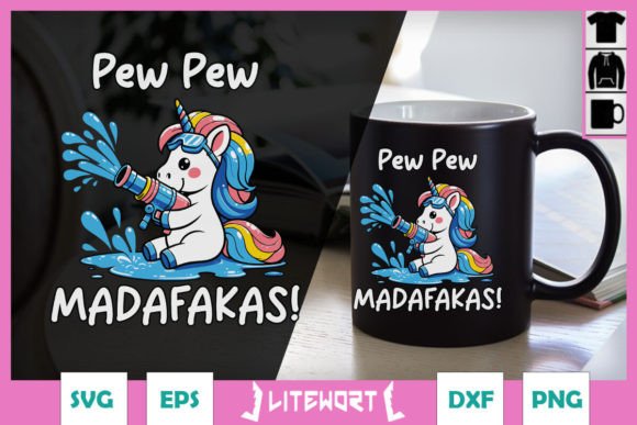 Unicorn Pew Pew Madafakas Funny SVG Review